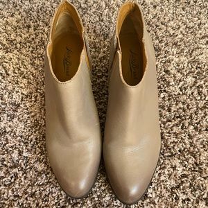 Greyish Tan Lucky Brand leather booties